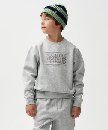 Marithé François Girbaud ENFANT CLASSIC LOGO SWEATSHIRT (BRUSHED) MELANGE GRAY