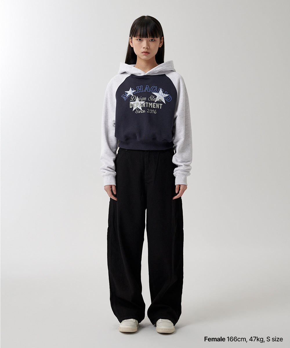 Mahagrid Department Star Crop Hoodie