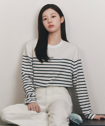 Marithé François Girbaud Block Stripe Long Sleeve Tee