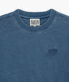 Marithé François Girbaud W Classic Logo Garment Dyed Crop Sweatshirt Blue