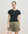 Marithé François Girbaud Marithé SPORT W ATHLEISURE SLIM CROP TEE charcoal