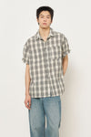 General Idea MAN Seersucker Half Check Shirt