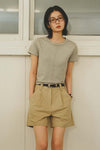 General Idea WOMAN Stripe Crew Neck Half Knit