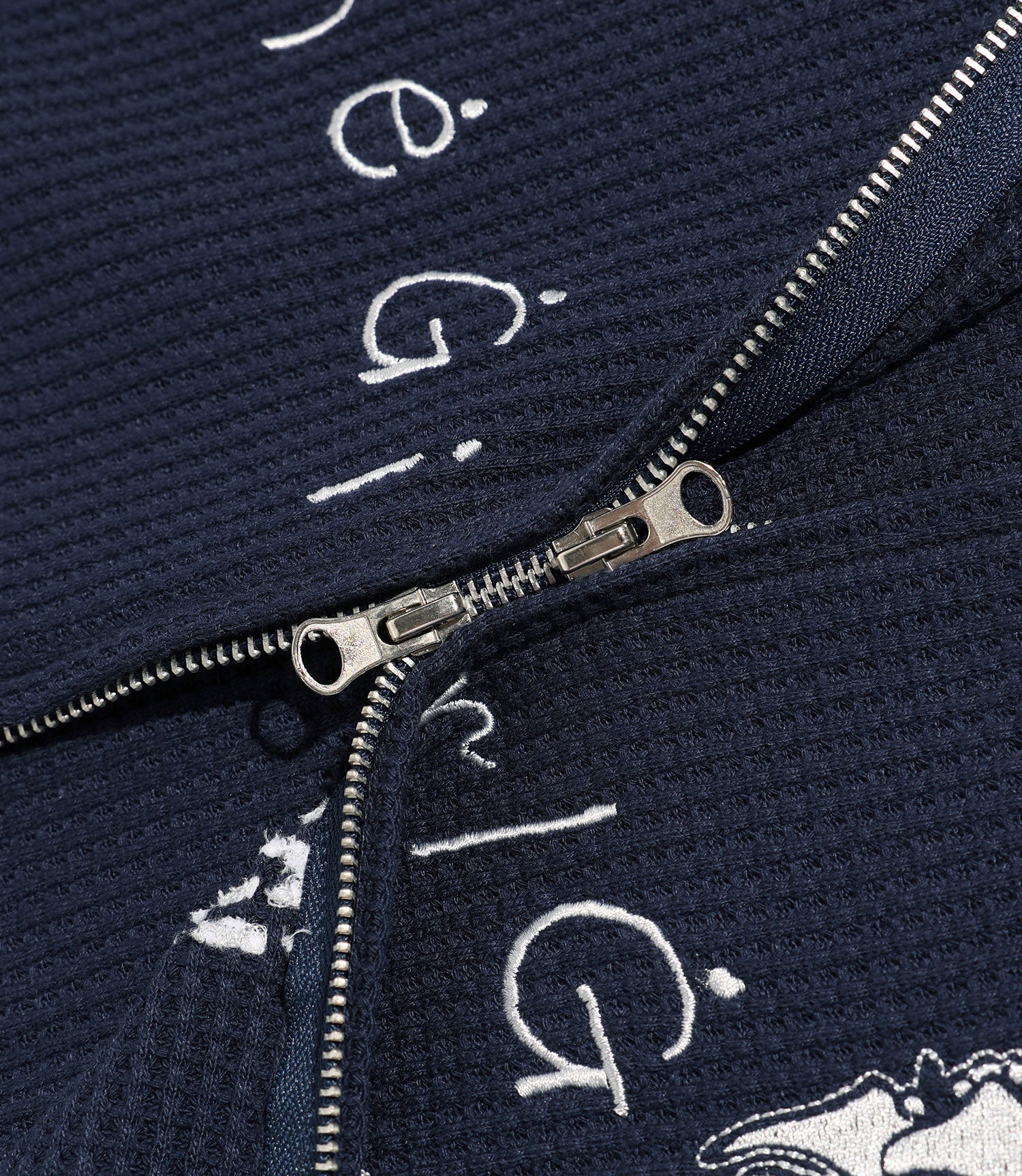 Nice Ghost Club The Girl Gang Waffle Hoodie Zip-Up