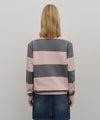 Marithé François Girbaud Classic Logo Stripe Rugby Sweatshirt Blue