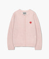 Marithé François Girbaud Kids Scallop Neck Cardigan Light Pink