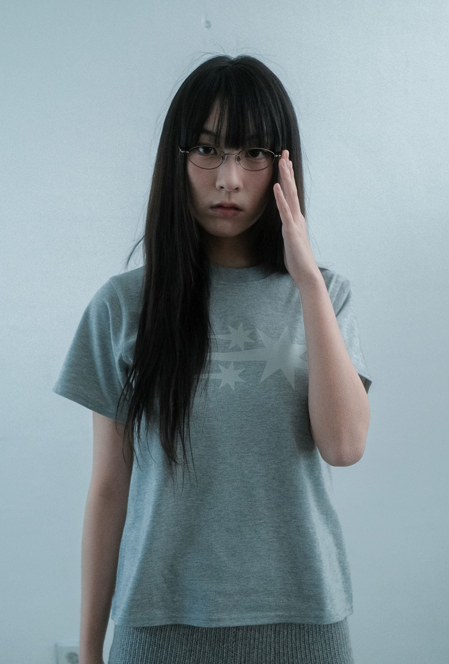 Nice Ghost Club 3 Stars Symbol Crop Slim Tee