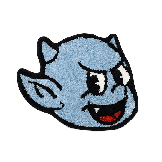 Cavish Blue Devil Face Rug [Blue]