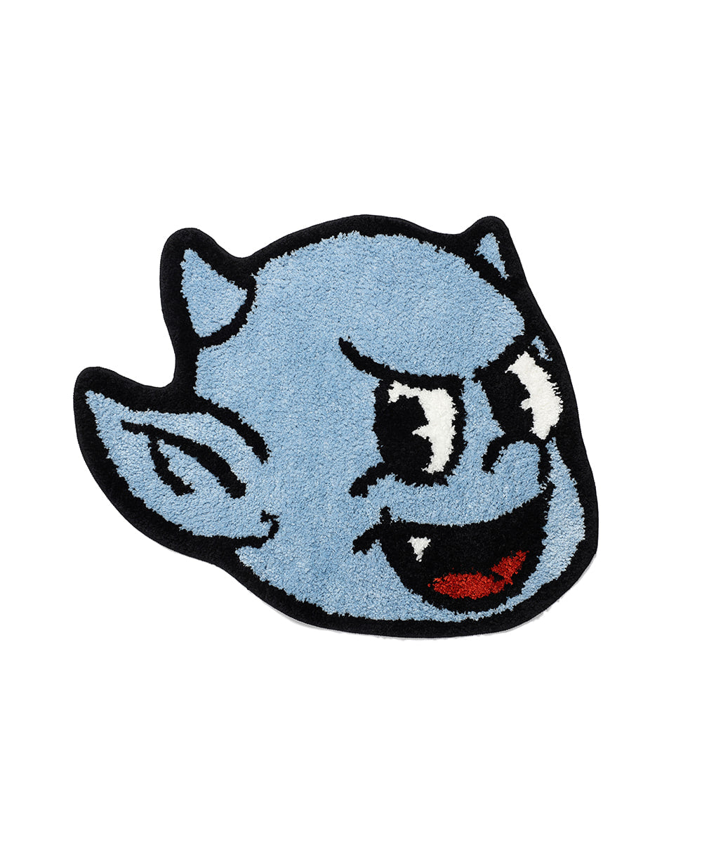 Cavish Blue Devil Face Rug [Blue]