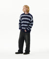 Mahagrid Hairy Stripe Knit Sweater