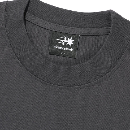 Nice Ghost Club Little Devil Girl Drawing Big Big Long Sleeve Tee [Charcoal]