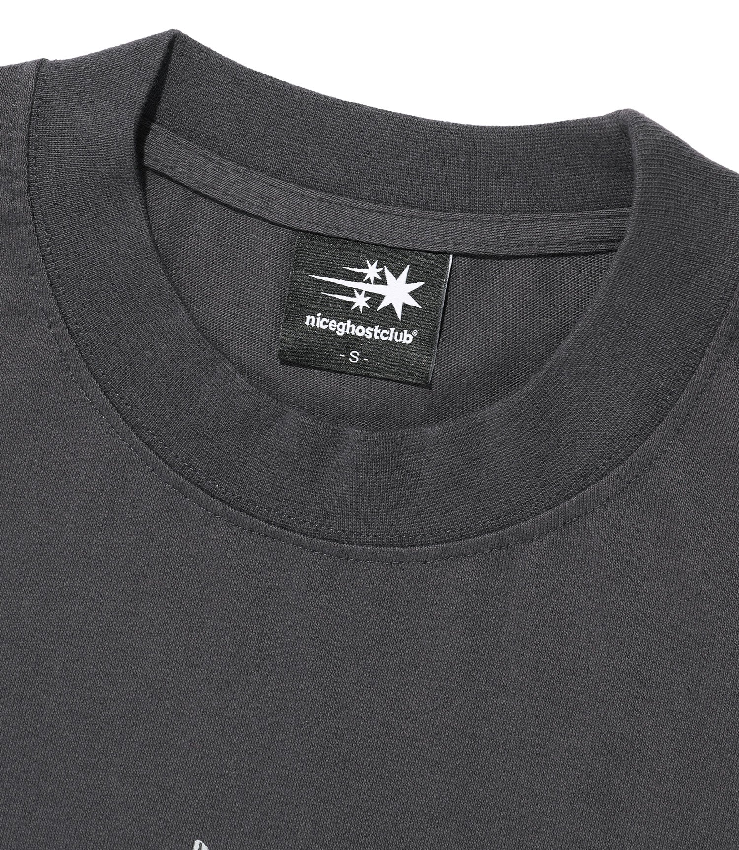 Nice Ghost Club Little Devil Girl Drawing Big Big Long Sleeve Tee [Charcoal]
