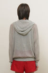 General Idea Woman Sheer Hood Knit Pullover
