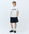 Marithé François Girbaud Varsity Graphic Tee + Nylon Shorts Set-Up Black