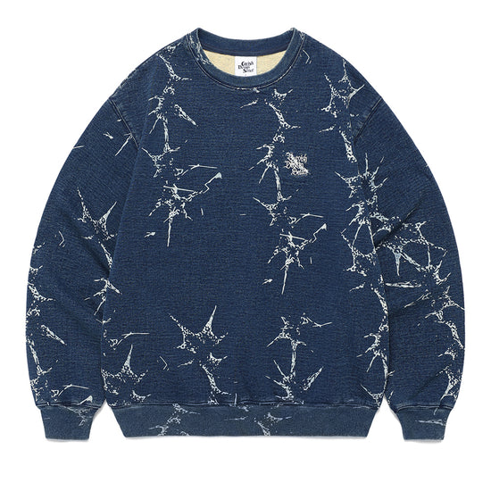 Cavish Washed Denim Sweatshirt in Blue