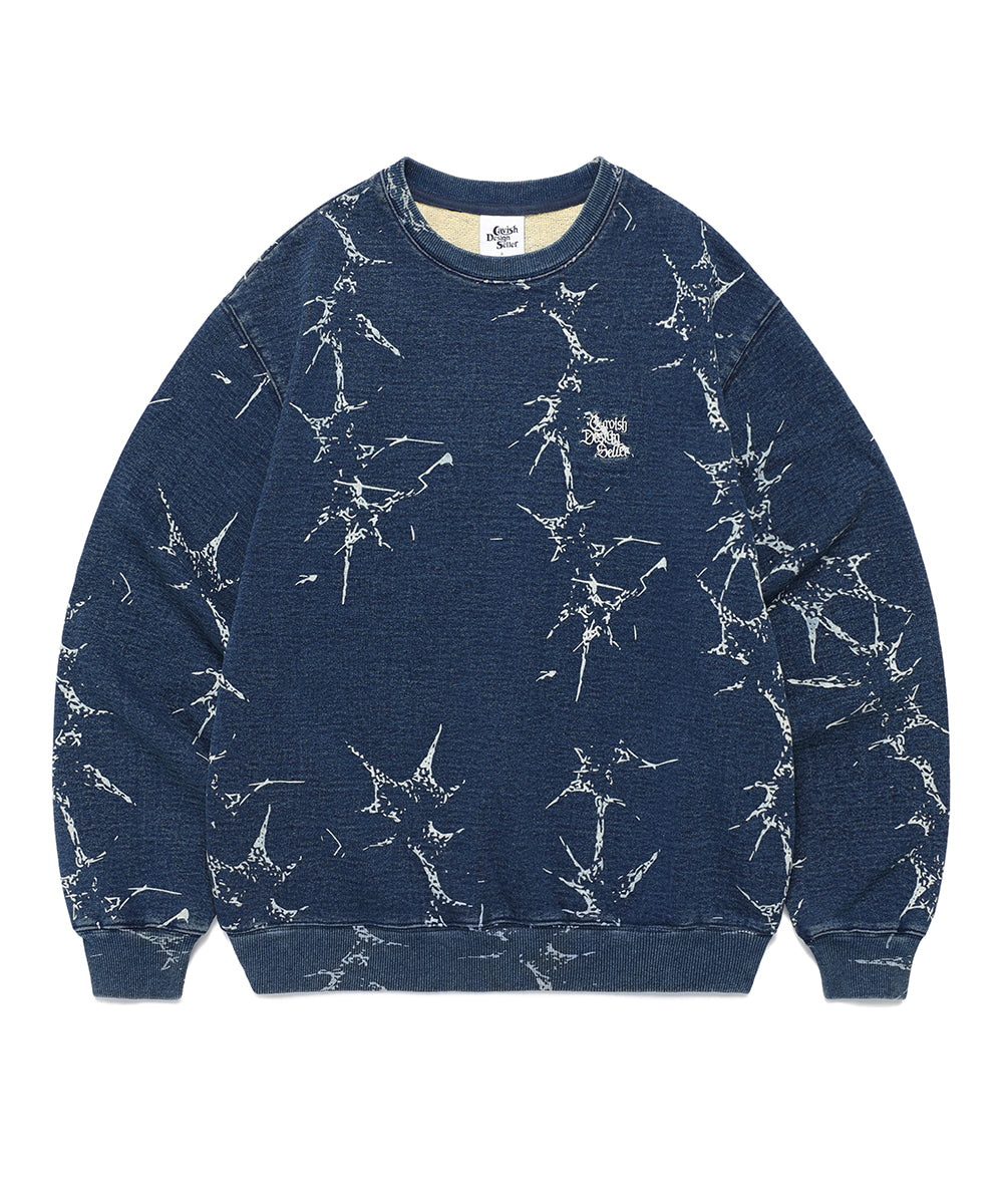 Cavish Washed Denim Sweatshirt in Blue