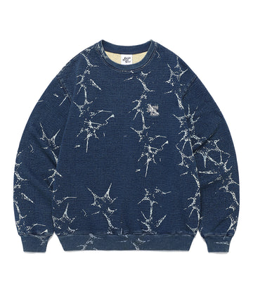 Cavish Washed Denim Sweatshirt in Blue