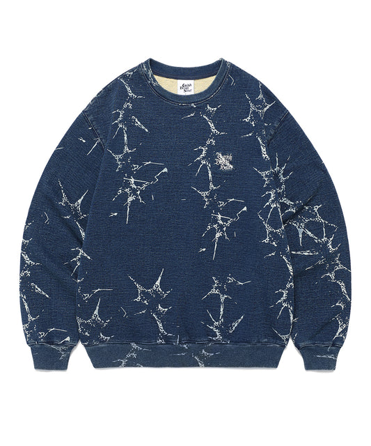 Cavish Washed Denim Sweatshirt in Blue