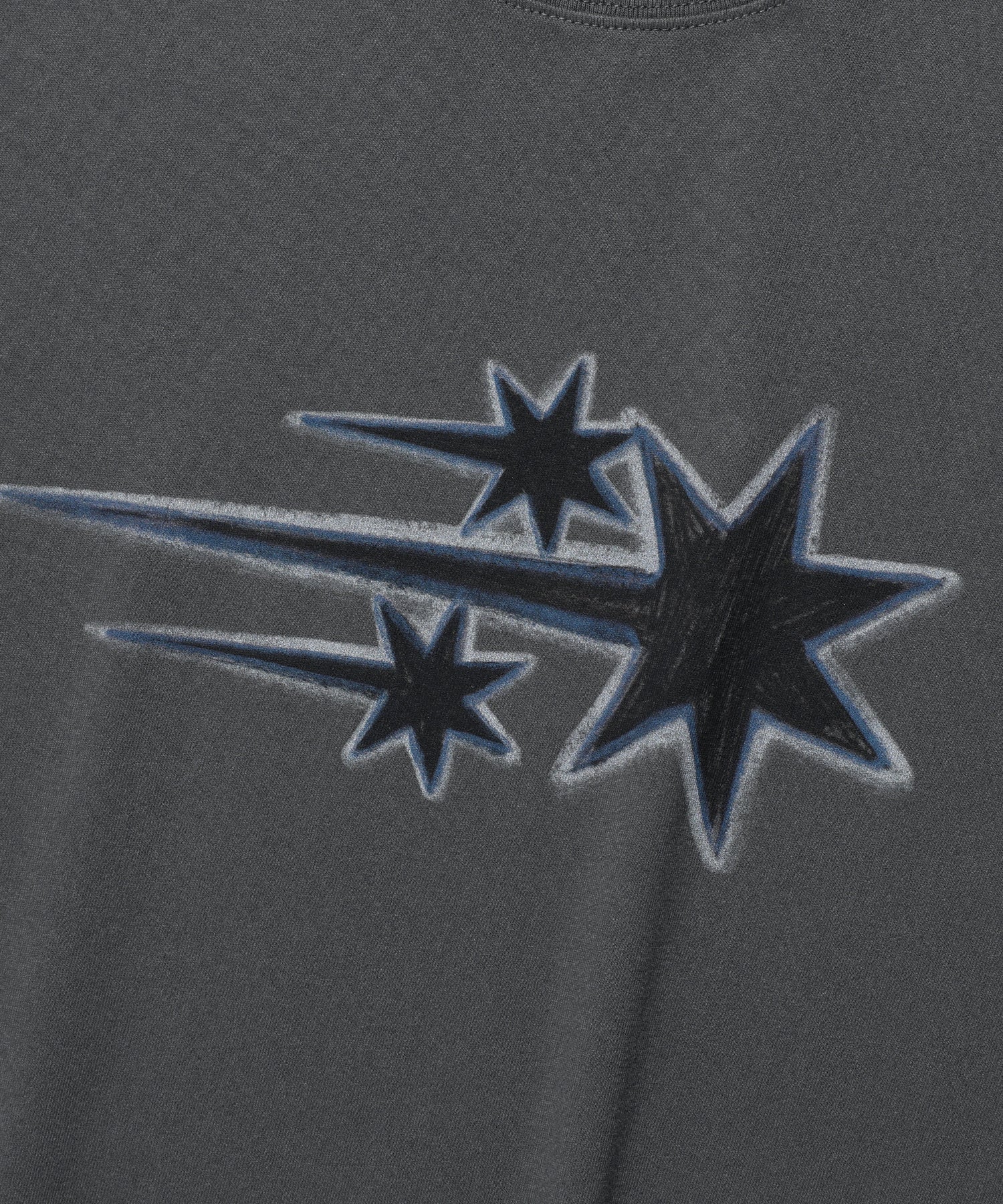 Nice Ghost Club Drawing 3Star Big Crop Tee [Charcoal]