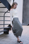 General Idea WOMAN Check Sheer Long Skirt