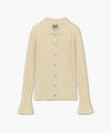 Marithé François Girbaud W Slim Fit Collar Cardigan Cream
