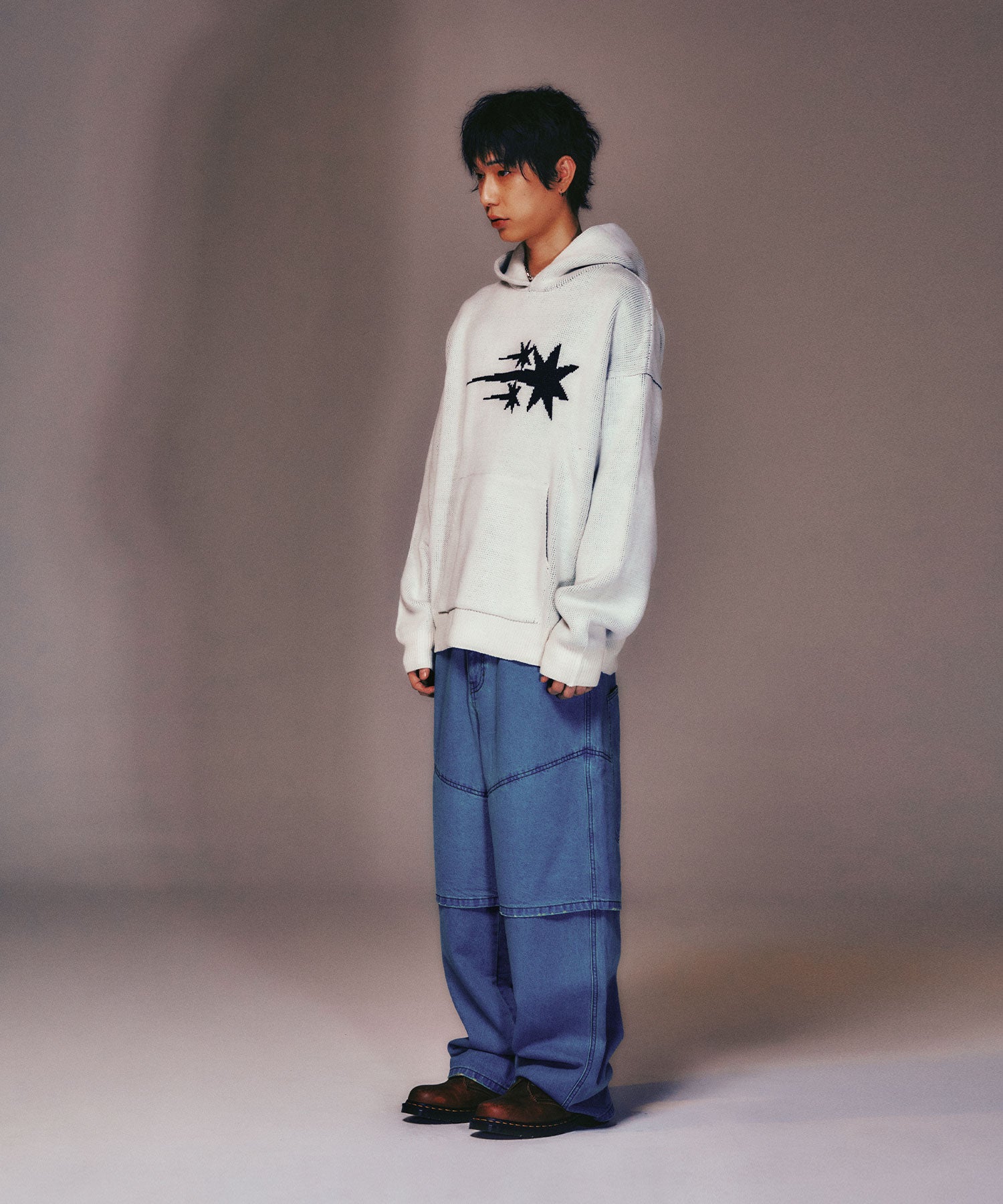 Nice Ghost Club Layered Washed Jeans