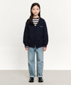 Marithé François Girbaud Kids Basic V-Neck Cardigan Navy