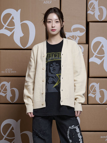ADLV Symbol Logo Rivet Terry Cardigan