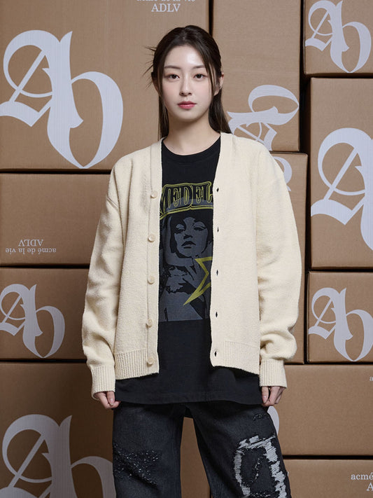 ADLV Symbol Logo Rivet Terry Cardigan