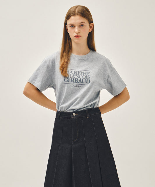 Marithé François Girbaud CLASSIC LOGO TEE heather gray
