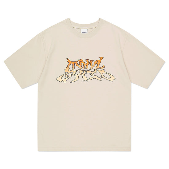 Mahagrid TRIBAL LOGO TEE [BEIGE]
