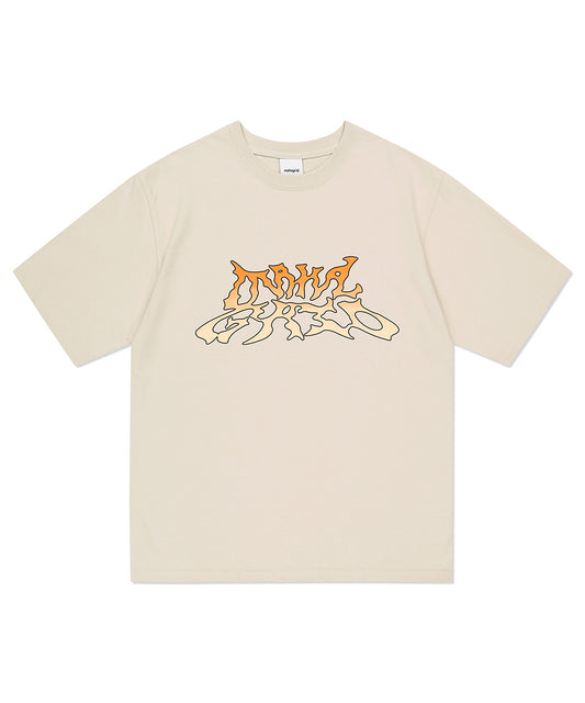 Mahagrid TRIBAL LOGO TEE [BEIGE]