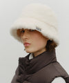 Marithé François Girbaud CLASSIC LOGO FUR BUCKET HAT