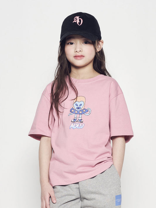 ADLV Kids Heart Alien Short Sleeve T-Shirt