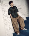 ADLV Stripe Washed Point Logo Short Sleeve T-Shirt