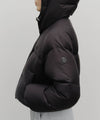 Marithé François Girbaud W Regular Logo Hooded Crop Down Jacket Black