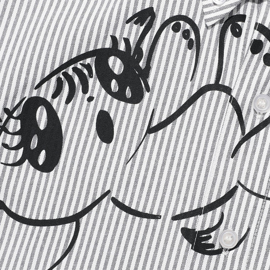 Nice Ghost Club Baby Guardians Stripe Big Big Half Shirt