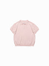 ADLV WOMAN BASIC SHORT SLEEVE COLLAR KNIT