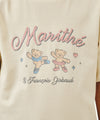 Marithé François Girbaud Kids Balloon Sleeve Peplum Tee in Cream