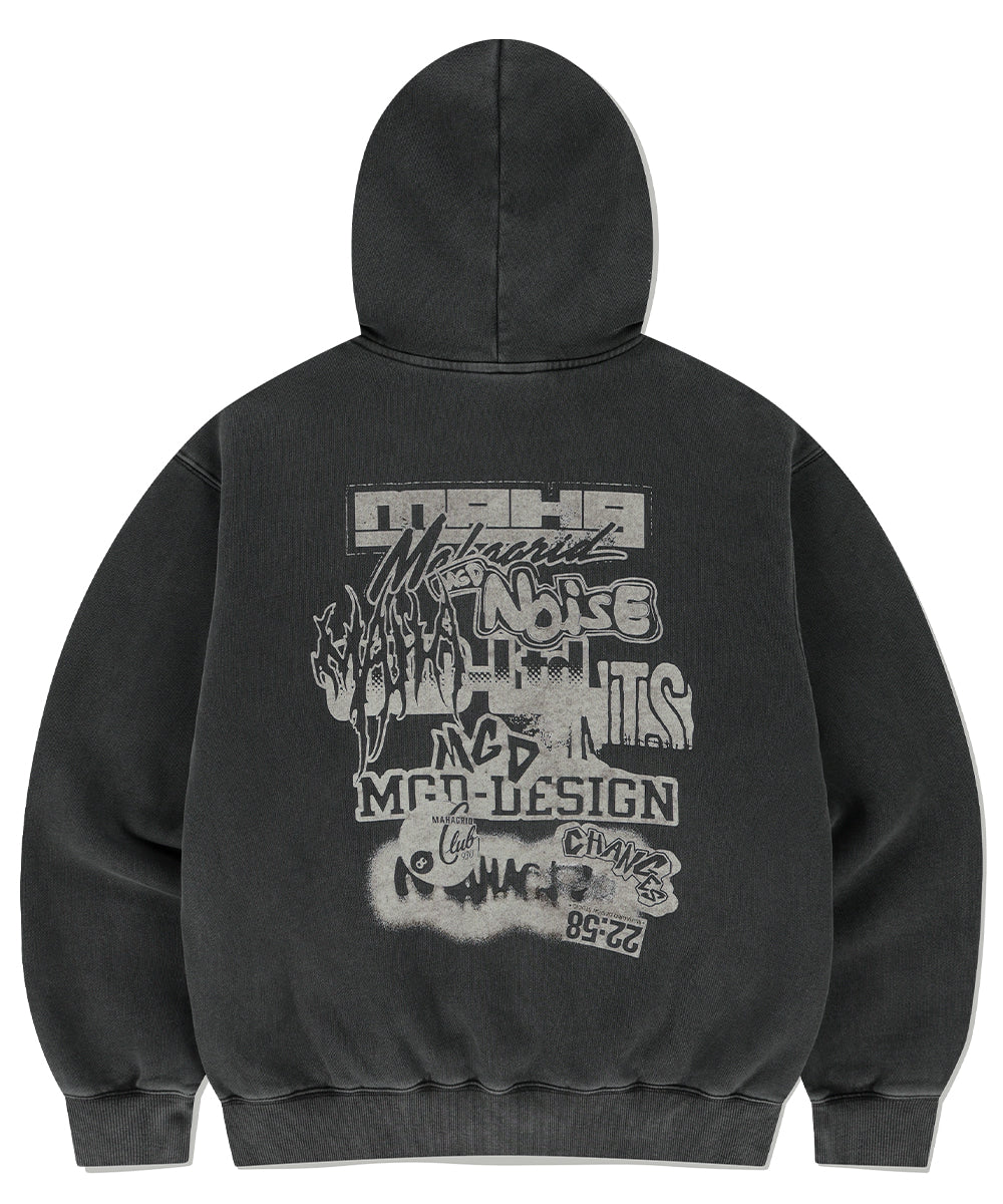 Mahagrid Logo List Pigment Hoodie