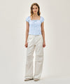 Marithé François Girbaud W CAP SLEEVE RIBBON BLOUSE