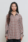 General Idea WOMAN Loose Fit Natural Check Shirt