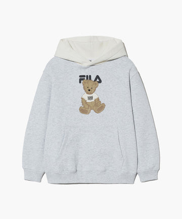 Marithé François Girbaud MFG X FILA KIDS DOODLE BEAR HOODIE Light Heather Gray