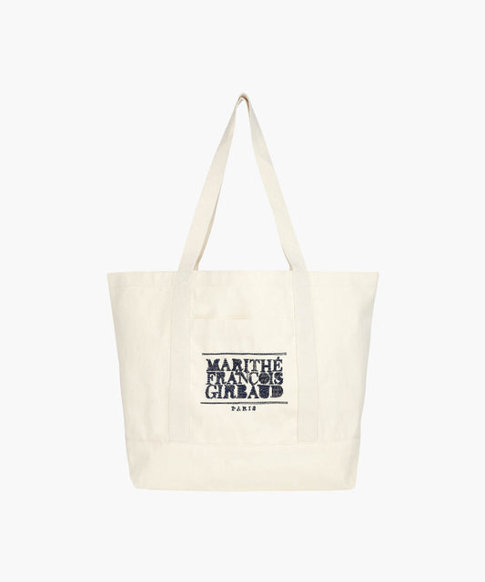 Marithé François Girbaud DRAWING CLASSIC LOGO BIG ECO BAG natural