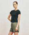Marithé François Girbaud Marithé SPORT W ATHLEISURE SLIM CROP TEE charcoal
