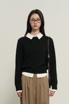 General Idea WOMAN Relaxed Collar Layered Pullover