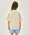 Marithé François Girbaud Kids Half-Sleeved Knit Cardigan