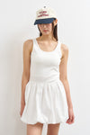 General Idea WOMAN Jersey Top Balloon One-Piece [WHITE]