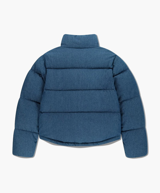 Marithé François Girbaud W DENIM CROP DOWN JACKET blue