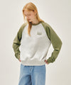 Marithé François Girbaud SMALL CLASSIC LOGO COLOR BLOCK SWEATSHIRT charcoal